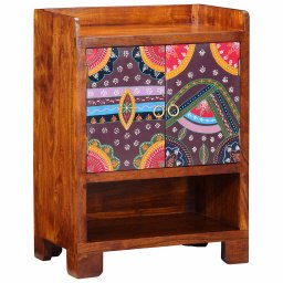 vidaXL Schoenenkast met plank Bruin 55 x 35 x 75 cm Massief Acaciahout