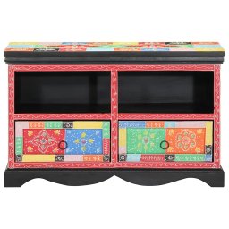 vidaXL TV-kast 80 x 35 x 50 cm Multikleur Massief Mango Hout