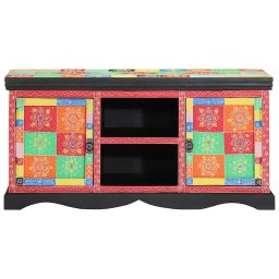 vidaXL TV-kast 100 x 35 x 50 cm Multikleur Massief Mango Hout