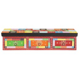 vidaXL TV-kast met lade Multikleur 100 x 30 x 24 cm Massief mangohout