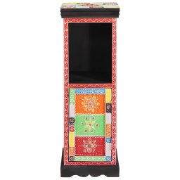 vidaXL Ladekast Multikleur 30 x 30 x 90 cm Massief Mango Hout
