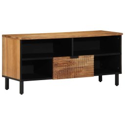 vidaXL TV-kast met lade Bruin 100 x 33,5 x 46 cm Massief Mango Hout