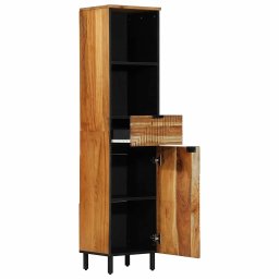 vidaXL Badkamerkast Bruin 38 x 33 x 160 cm Massief Mango Hout
