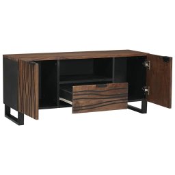 vidaXL TV Eenheden 105 x 33 x 46 cm Walnotenhout Bewerkt hout