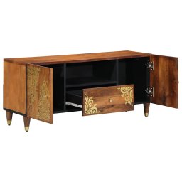 vidaXL TV-kast Honingbruin 105 x 33 x 46 cm Massief Mango Hout