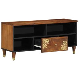 vidaXL TV-kast Honingbruin 100 x 33 x 46 cm Massief Mango Hout