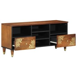 vidaXL TV-kast Honingbruin 100 x 33 x 46 cm Massief Mango Hout