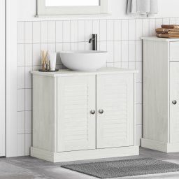 vidaXL Wastafelkast VIGO Wit en Antiek Wit 68 x 34 x 59 cm