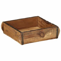 vidaXL Dienblad Bruin 29 x 31 x 10 cm Massief Gerecycled Hout