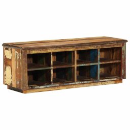 vidaXL Schoenenkast 110 x 35 x 40 cm Massief Gerecycled Hout Bruin