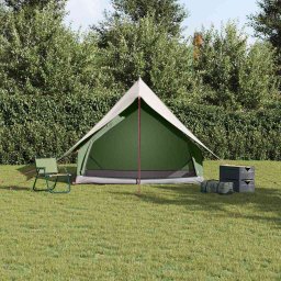vidaXL Gezinstent met dak Groen en Wit 220 x 220 x 184 cm