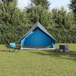vidaXL Gezinstent met dak Blauw en Grijs 220 x 220 x 184 cm