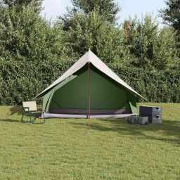 vidaXL Gezinstent met dak Groen en Wit 256 x 256 x 185 cm
