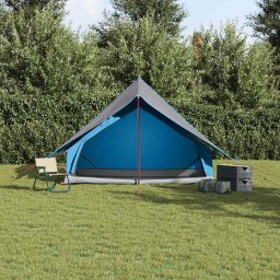 vidaXL Gezinstent met dak Blauw en Grijs 256 x 256 x 185 cm