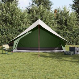 vidaXL Gezinstent met dak Groen en Wit 315 x 286 x 200 cm