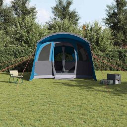 vidaXL Gezinstent met dak Blauw en Grijs 576 x 325 x 213 cm