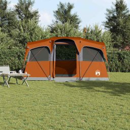 vidaXL Gezinstent met dak Oranje en Oranje 435 x 255 x 216 cm