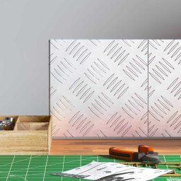 vidaXL Trapmatten 2 st 20 x 20 cm Zilver Aluminium Vierkant
