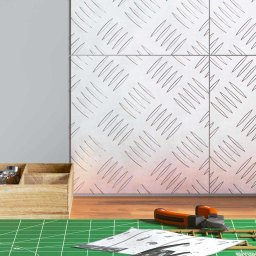 vidaXL Trapmatten 4 st 20 x 20 cm Zilver Aluminium Vierkant