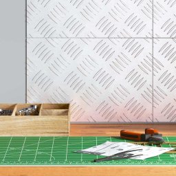 vidaXL Trapmatten 4 st 30 x 20 cm Zilver Aluminium Rechthoekig