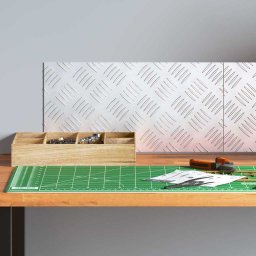 vidaXL Trapmatten 2 st 40 x 20 cm Zilver Aluminium Rechthoekig