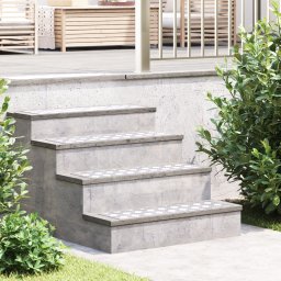 vidaXL Trap Tread Rechthoekig 2 pcs Zilver 70 x 20 cm Aluminium