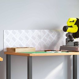 vidaXL Trapmatten 2 st 50 x 25 cm Zilver Aluminium Rechthoekig