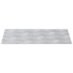 vidaXL Trapmatten 2 st 40 x 30 cm Zilver Aluminium Rechthoekig