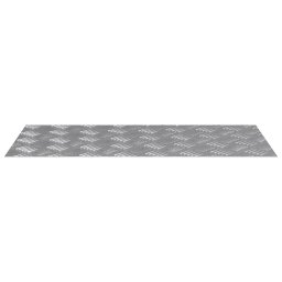 vidaXL Trapmatten 2 st 80 x 40 cm Zilver Aluminium Rechthoekig