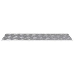 vidaXL Trapmatten 2 st 100 x 40 cm Zilver Aluminium Rechthoekig