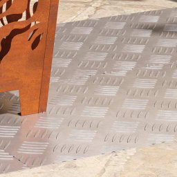 vidaXL Trapmatten 4 st 100 x 40 cm Zilver Aluminium Rechthoekig