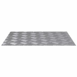 vidaXL Trap Tread Rechthoekig 2 pcs Zilver 60 x 50 cm Aluminium