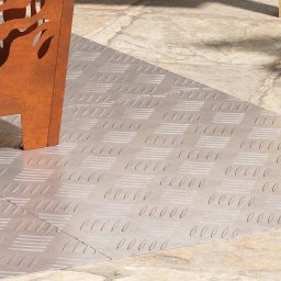 vidaXL Trapmatten 4 st 60 x 50 cm Zilver Aluminium Rechthoekig