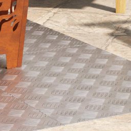 vidaXL Trapmatten 4 st 70 x 50 cm Zilver Aluminium Rechthoekig