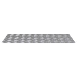 vidaXL Trapmatten 4 st 90 x 50 cm Zilver Aluminium Rechthoekig