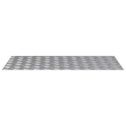 vidaXL Trapmatten 2 st 100 x 50 cm Zilver Aluminium Rechthoekig