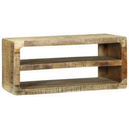 vidaXL TV-kast met plank Bruin 80 x 32 x 36 cm Massief mangohout