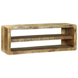 vidaXL TV-kast met plank Bruin 100 x 32 x 36 cm Massief mangohout