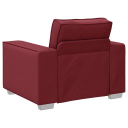 vidaXL Sofa Stoel Wijnrood 100 cm Nep Leer