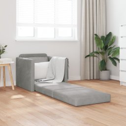 vidaXL Slaapbank Lichtgrijs 74 x 77 x 81 cm Fluweel