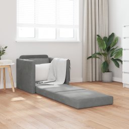 vidaXL Slaapbank Donkergrijs 74 x 77 x 81 cm Fluweel