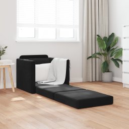 vidaXL Slaapbank Zwart 74 x 77 x 81 cm Fluweel