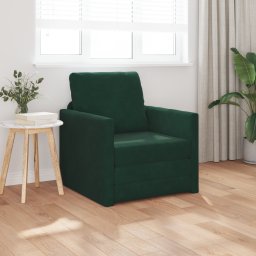 vidaXL Slaapbank Donkergroen 74 x 77 x 81 cm Fluweel