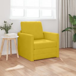 vidaXL Slaapbank Donkergeel 74 x 77 x 81 cm Fluweel