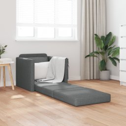 vidaXL Slaapbank 60cm Donkergrijs Stof