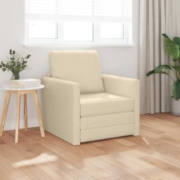 vidaXL Slaapbank Crème 74 x 77 x 81 cm Stof