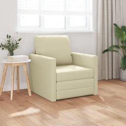 vidaXL Slaapbank Crème 74 x 77 x 81 cm Kunstleer