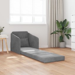 vidaXL Slaapbank Donkergrijs 65 x 80 x 83 cm Fluweel