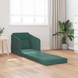 vidaXL Slaapbank Donkergroen 65 x 80 x 83 cm Fluweel