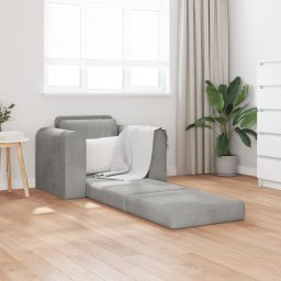 vidaXL Slaapbank Lichtgrijs 98 x 71 x 83 cm Fluweel